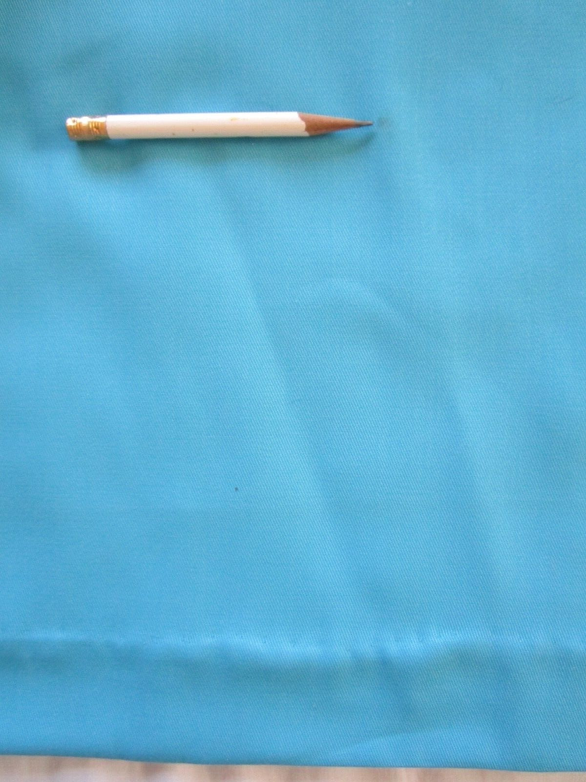 Vintage Blue Polyester Cotton Gathered Skirt 26&Prime; waist + Belt Retro Hippie 1970s