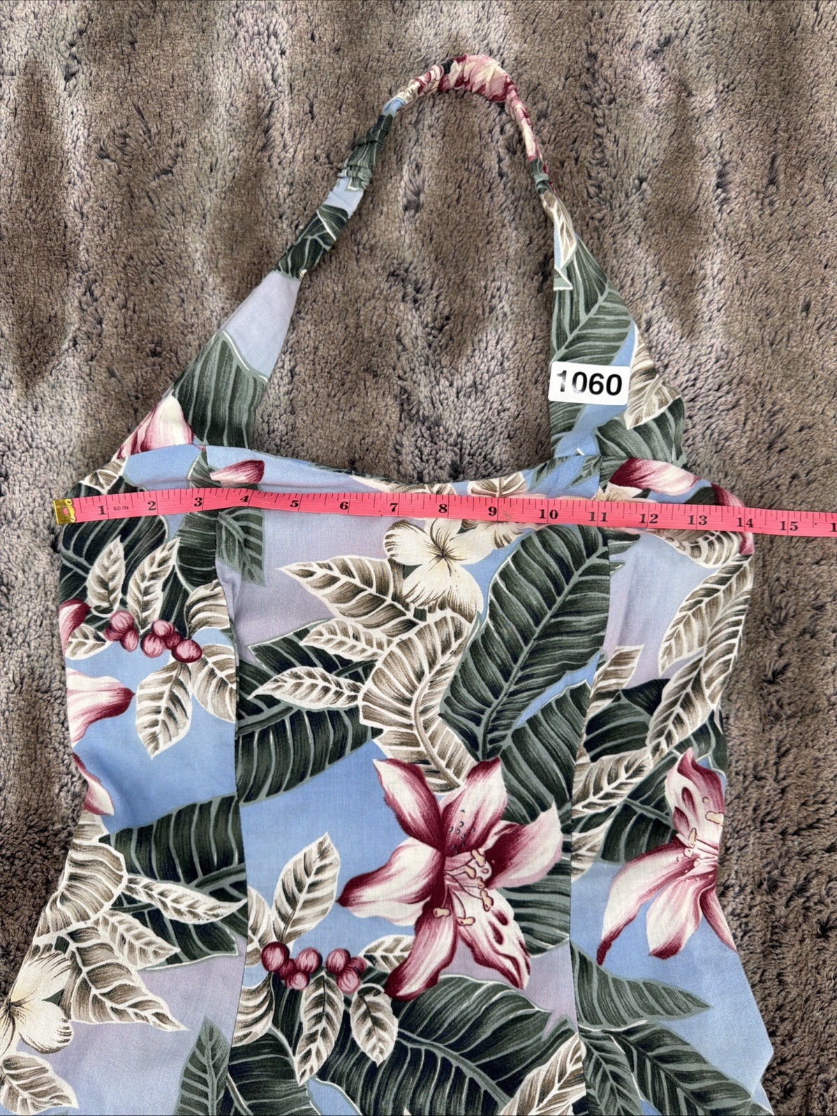 Vintage Hilo Hattie&rsquo;s Hawaii Floral Halter Dress Beach Cover Up Floral Hawaiian