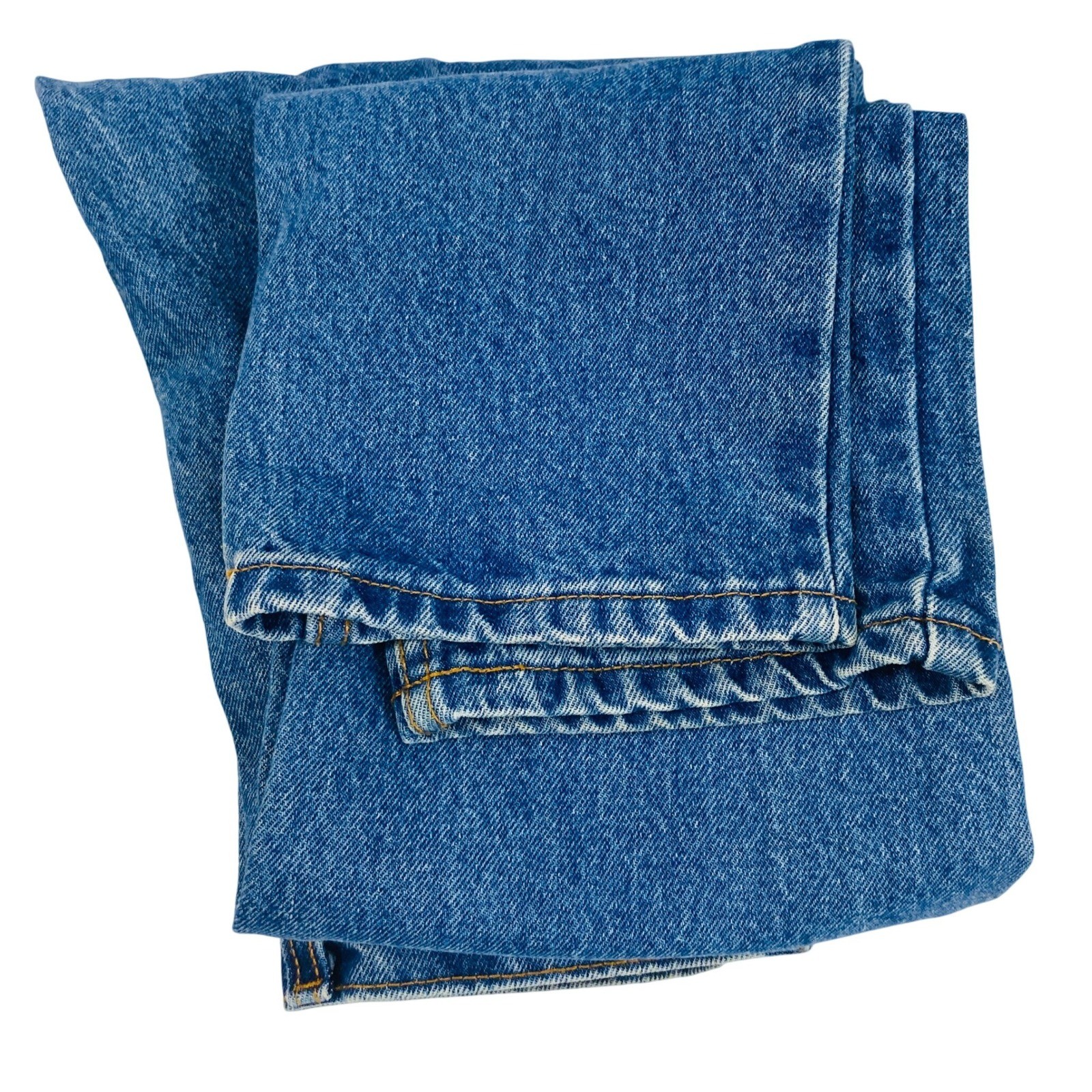 Jordache Vintage Jeans Junior 3/4 Mid Rise Straight Leg Blue Jeans 100% Cotton