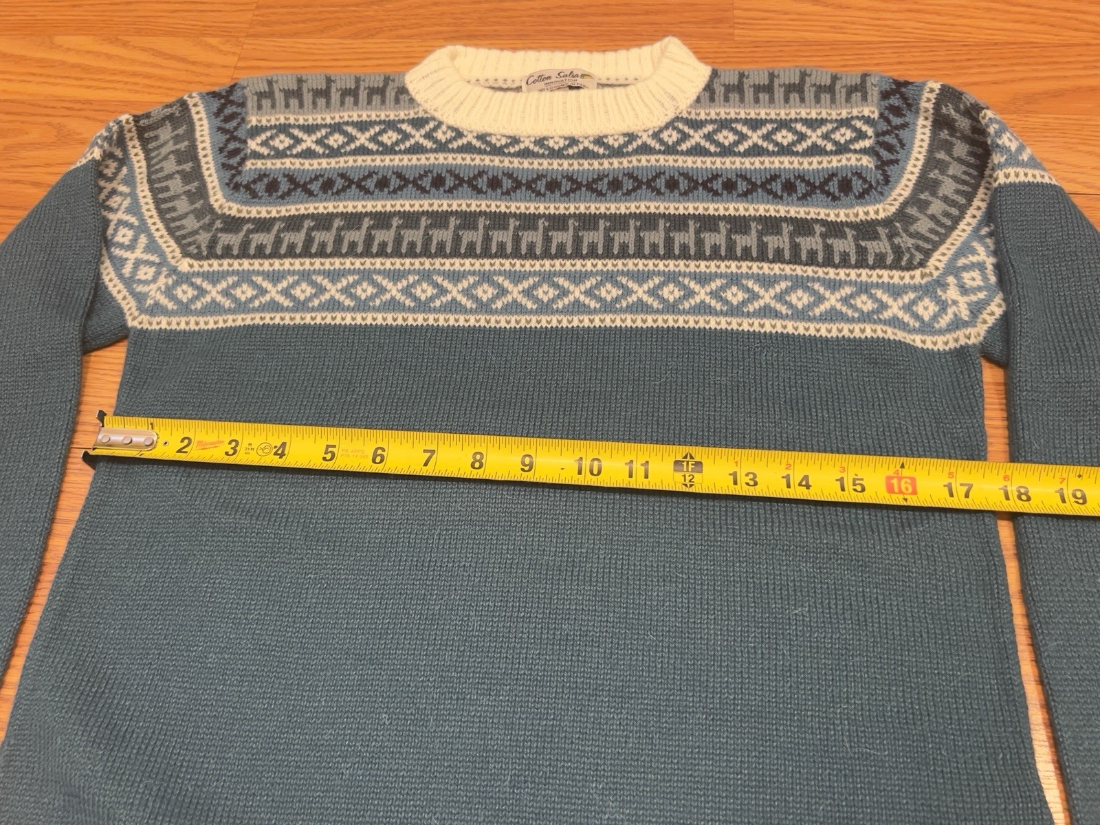 Vintage Alpaca Pullover Sweater – Made in Peru – Size M – Unisex