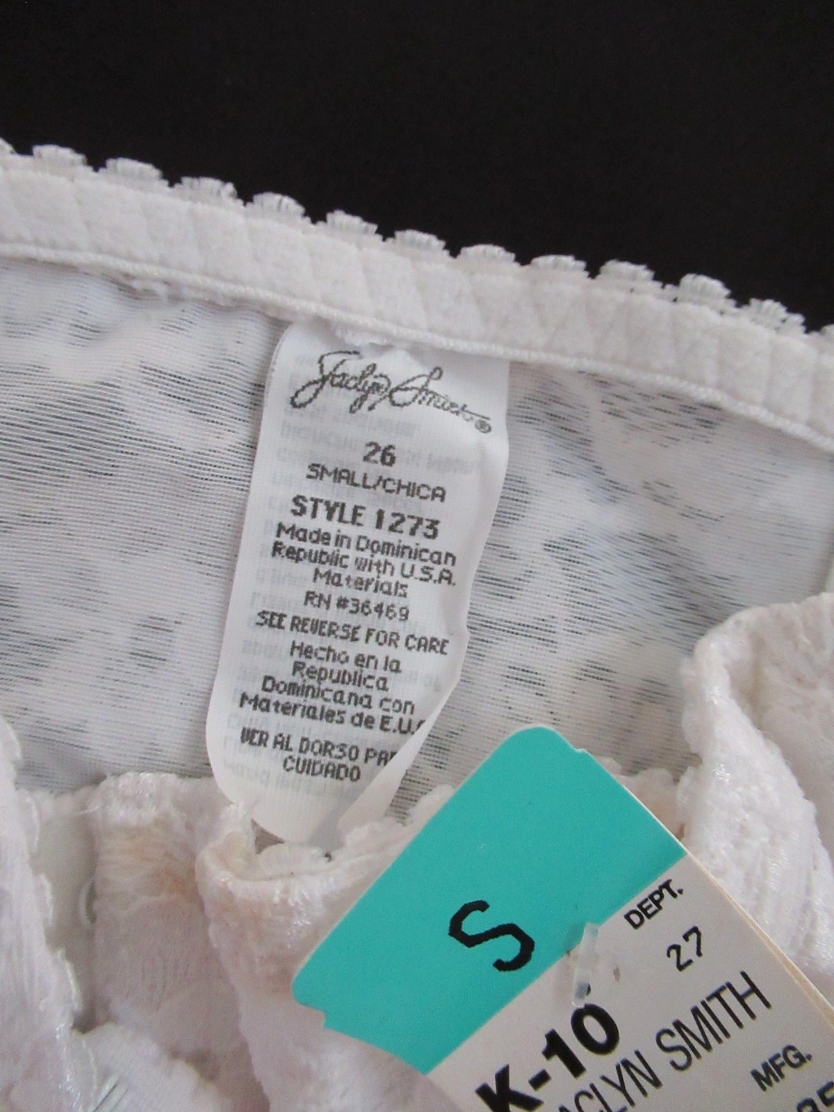 NWT VTG Jaclyn Smith Kmart stretch lace Panty hi waist brief sz 5 girdle white