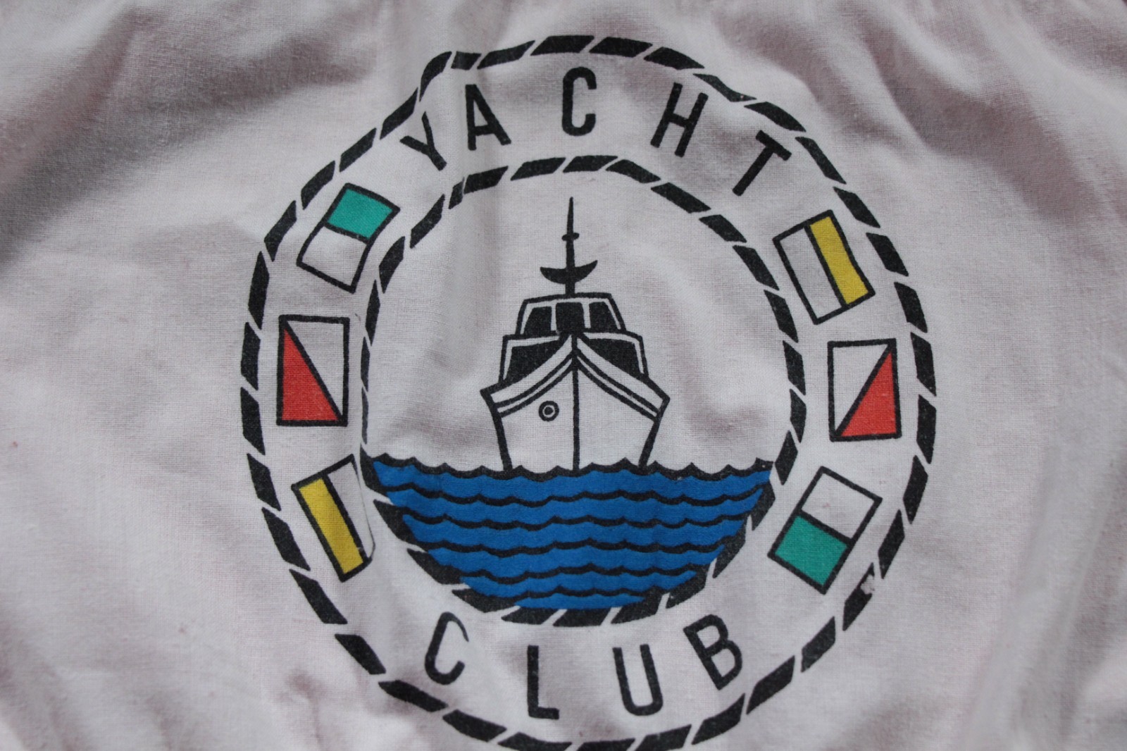 Vintage 80s 90s Women&rsquo;s Gitano Yacht Club Swim Cover Up Shirt Boat Beach