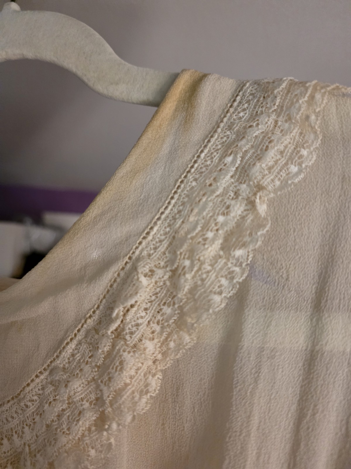 1920s Ivory Silk Chiffon & Taffeta Flapper Dress | Tiered Ruffle Art Deco…