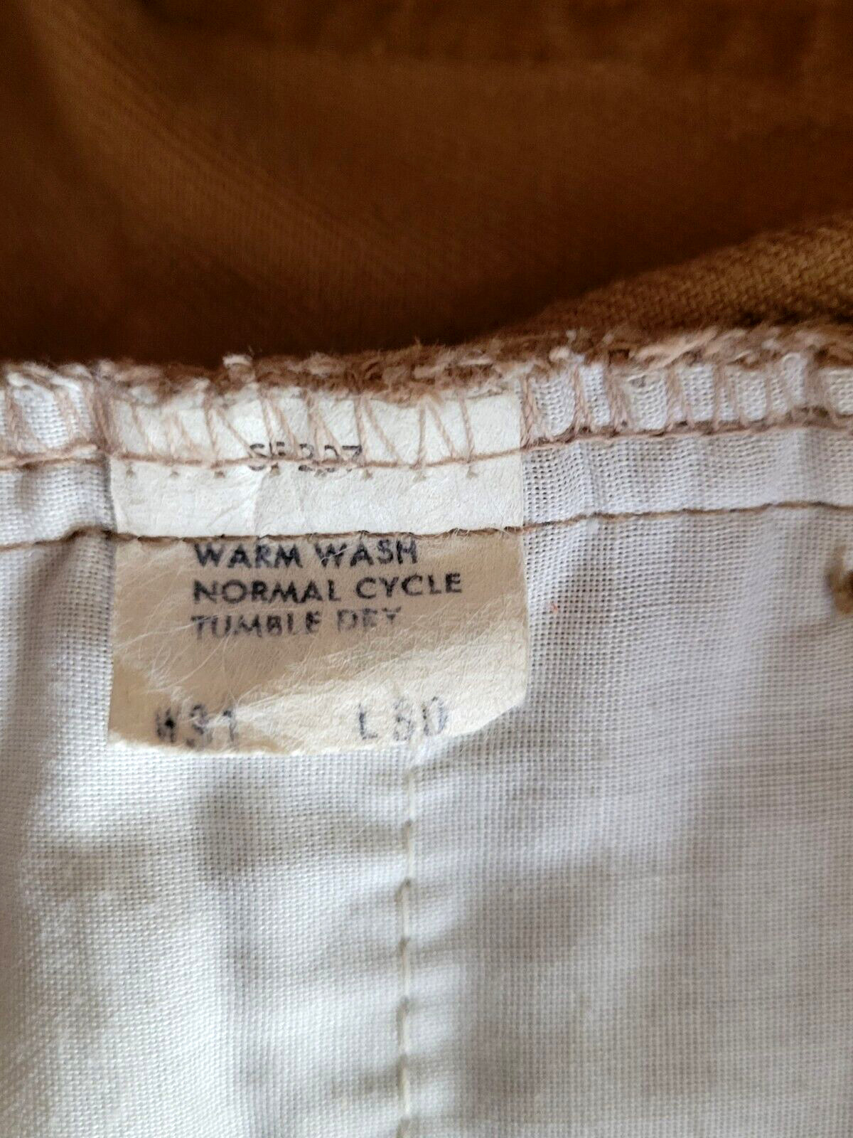 Vtg 70s Levi’s Flare Bell Bottom Beige Jeans Pants TAG Size 31 X 30 (29×26.5)