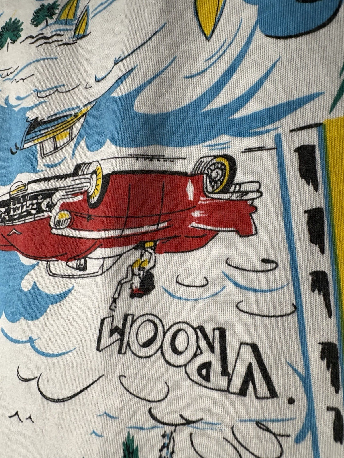 Vtg 80&prime; Instant Glamour Limited Express Cotton Graphic Tee Holiday Motel Cars M