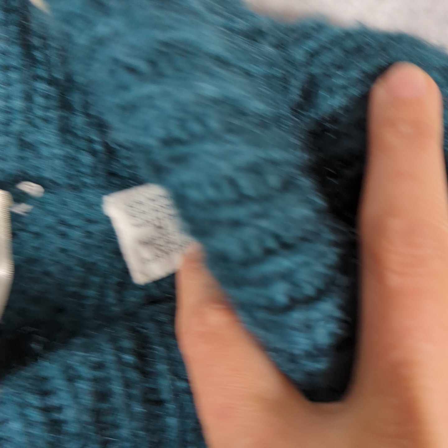 80&rsquo;s Compagnie Internationale Express Teal Fuzzy Mohair OVERSIZE Sweater M Retro