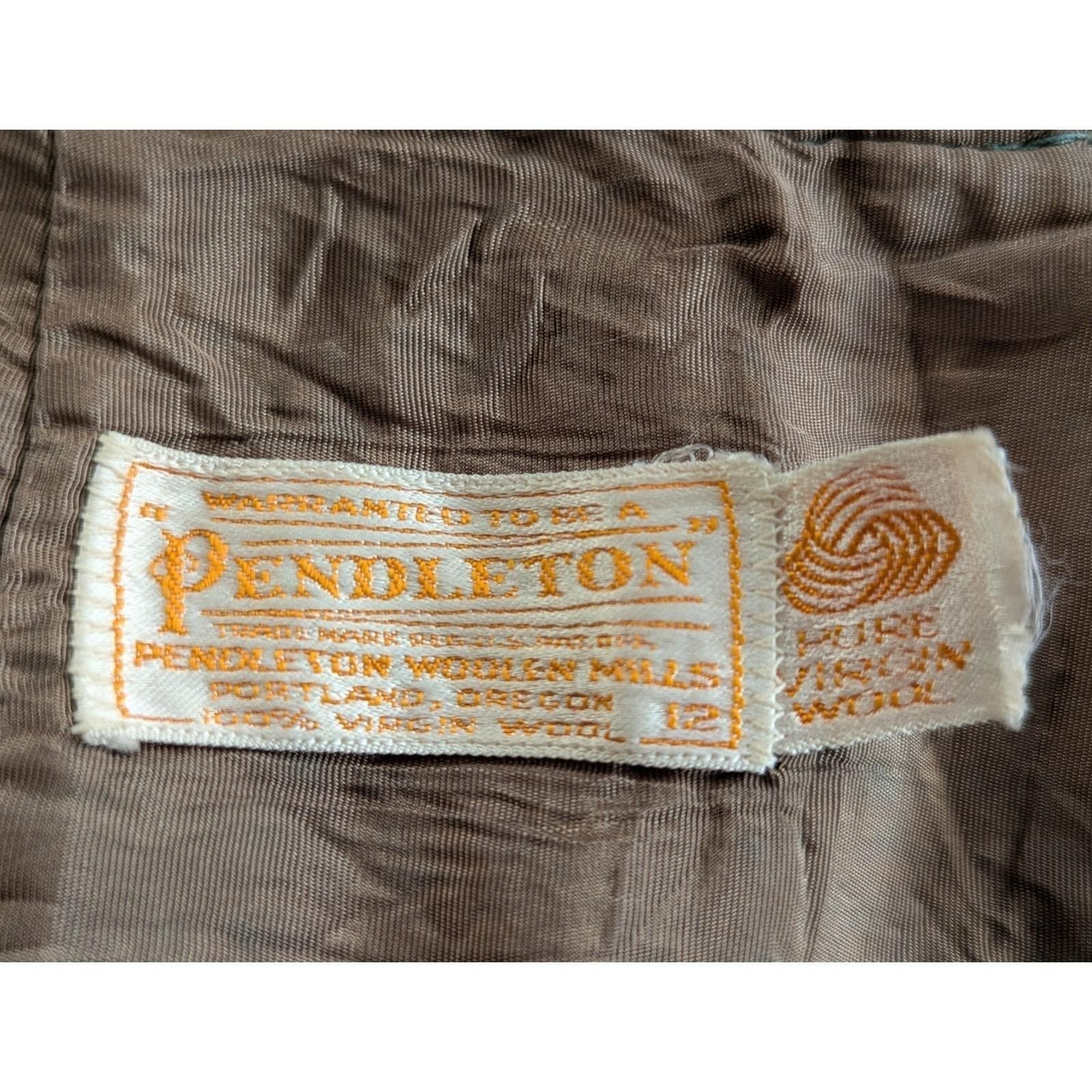 Vintage Pendleton Wool Skirt Grandma Librarian Lined 25&Prime; Waist Twee Rockabilly