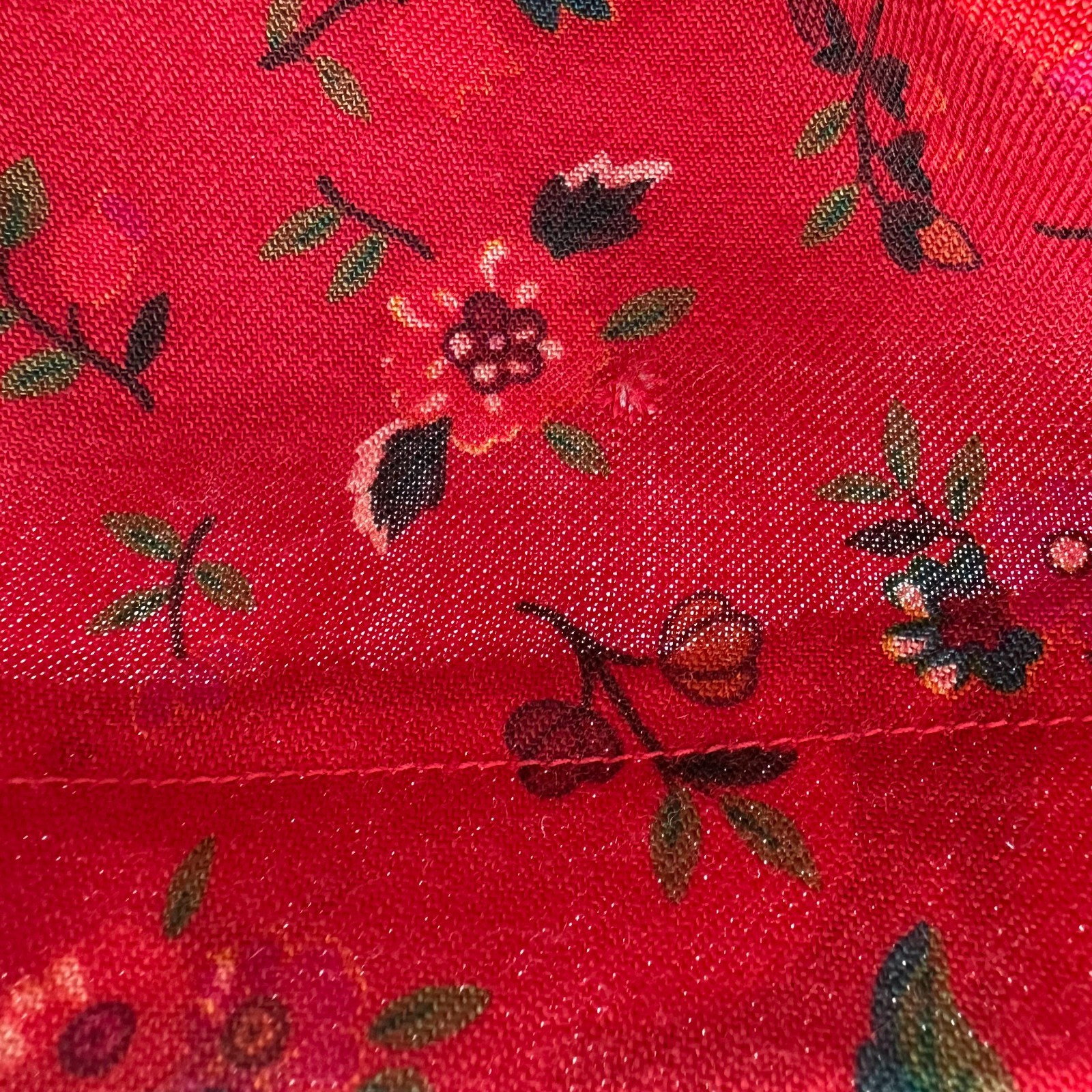 80s KENZO Vintage Wool Challis Folkloric Floral Dress Made in France Size 36/S