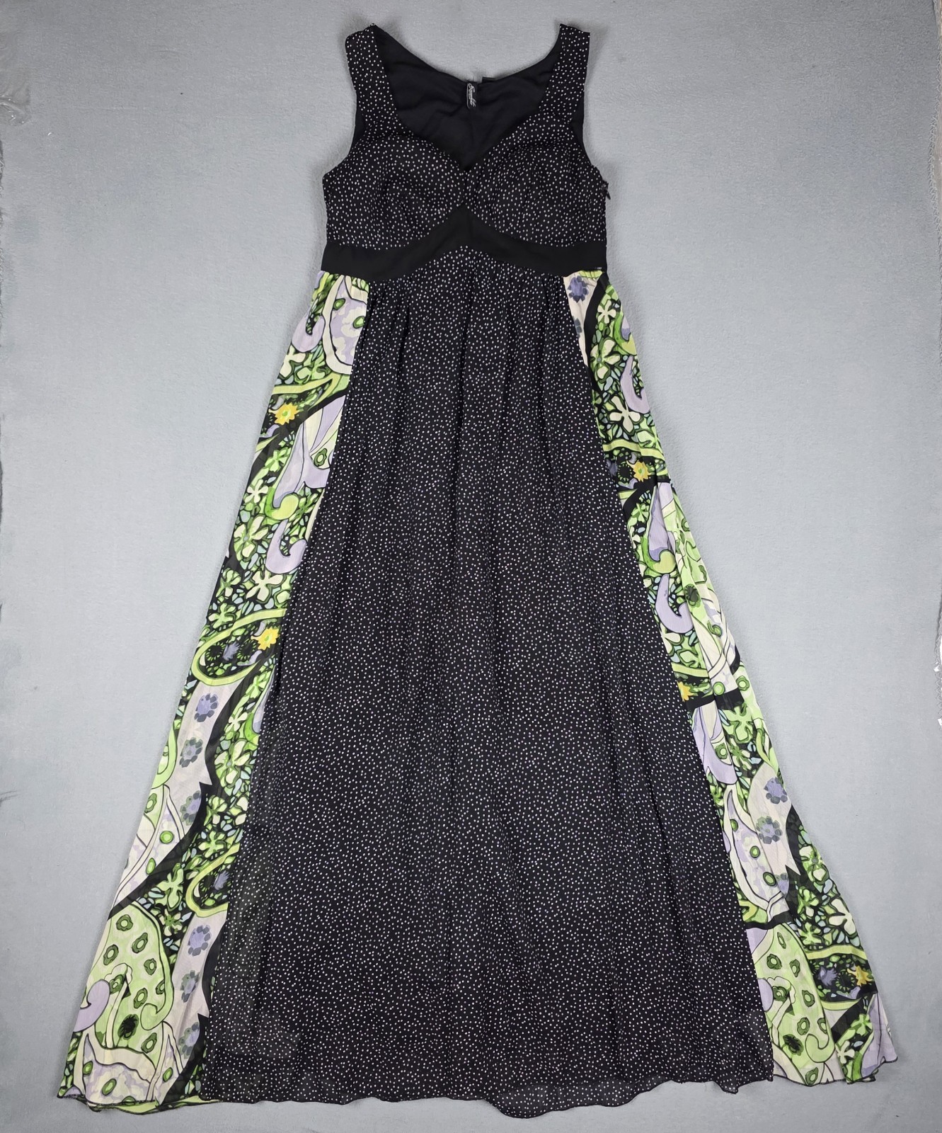 Essentials by Milano Dress Womens 6 Maxi Polka Dot Floral Paisley Bohemian