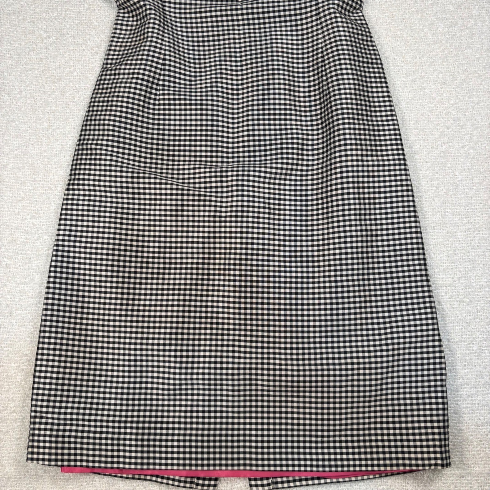 vintage 90s silk dress black white gingham cocktail elegant coquette chic modest