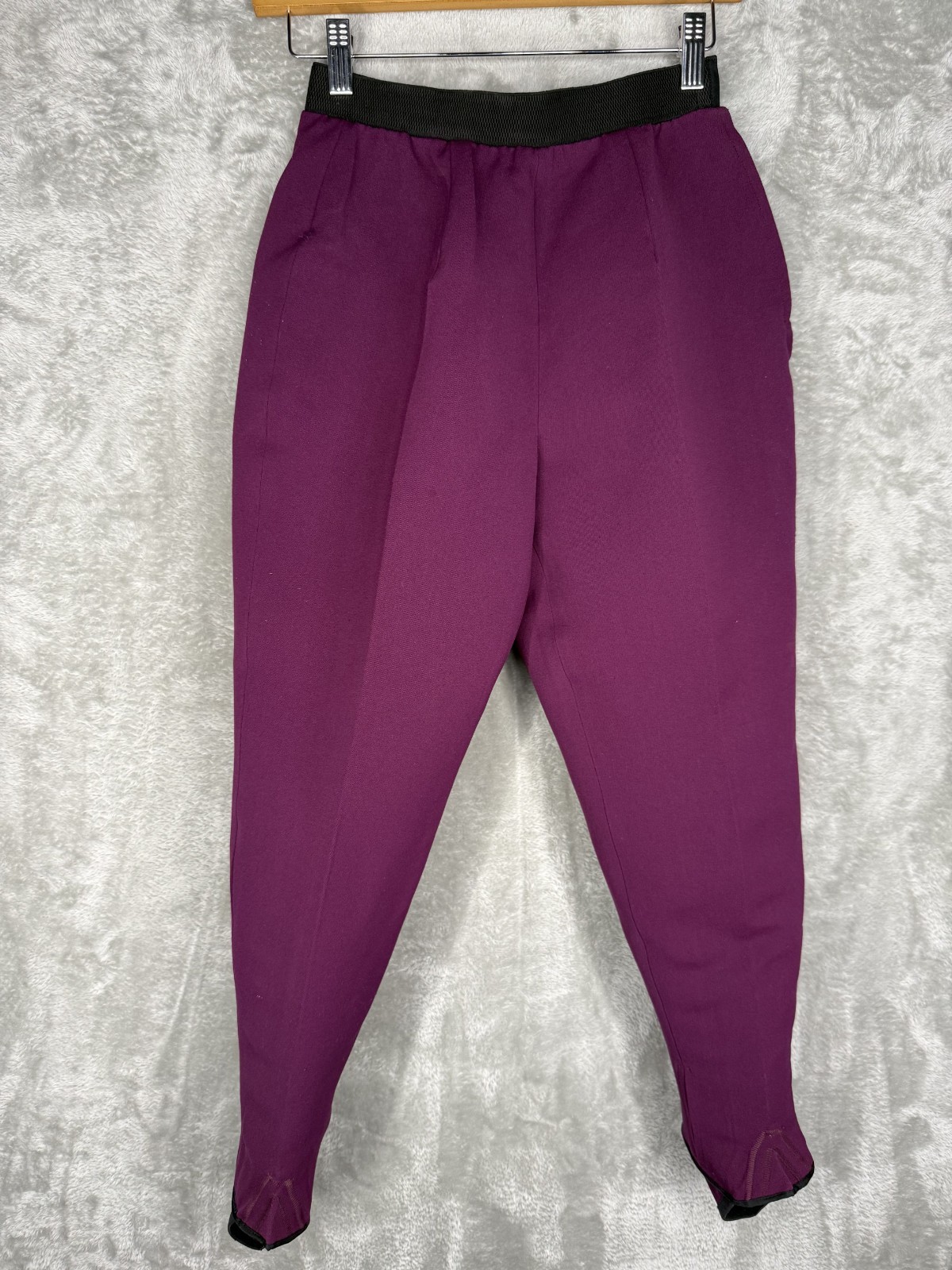 Vtg 70s White Stag Equestrian Pants Womens 12 Purple Stirrup 24×25 Silver Medal