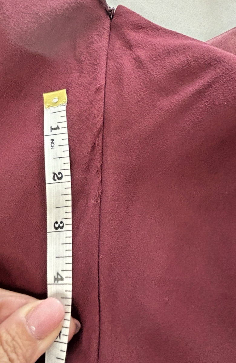 Vtg 90&rsquo;s Laundry Women&rsquo;s Burgundy Silk Beaded Cocktail Formal Dress Sz 10 NWT