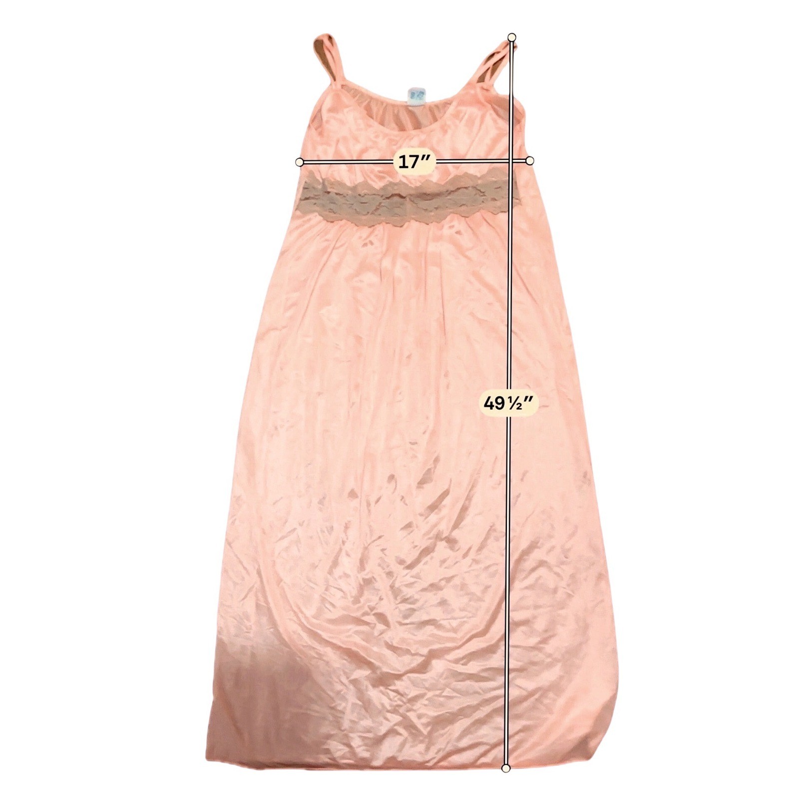 Undercover Wear Peignoir Set Wms S Petite Peach Lace Trim Vintage 70s Romantic