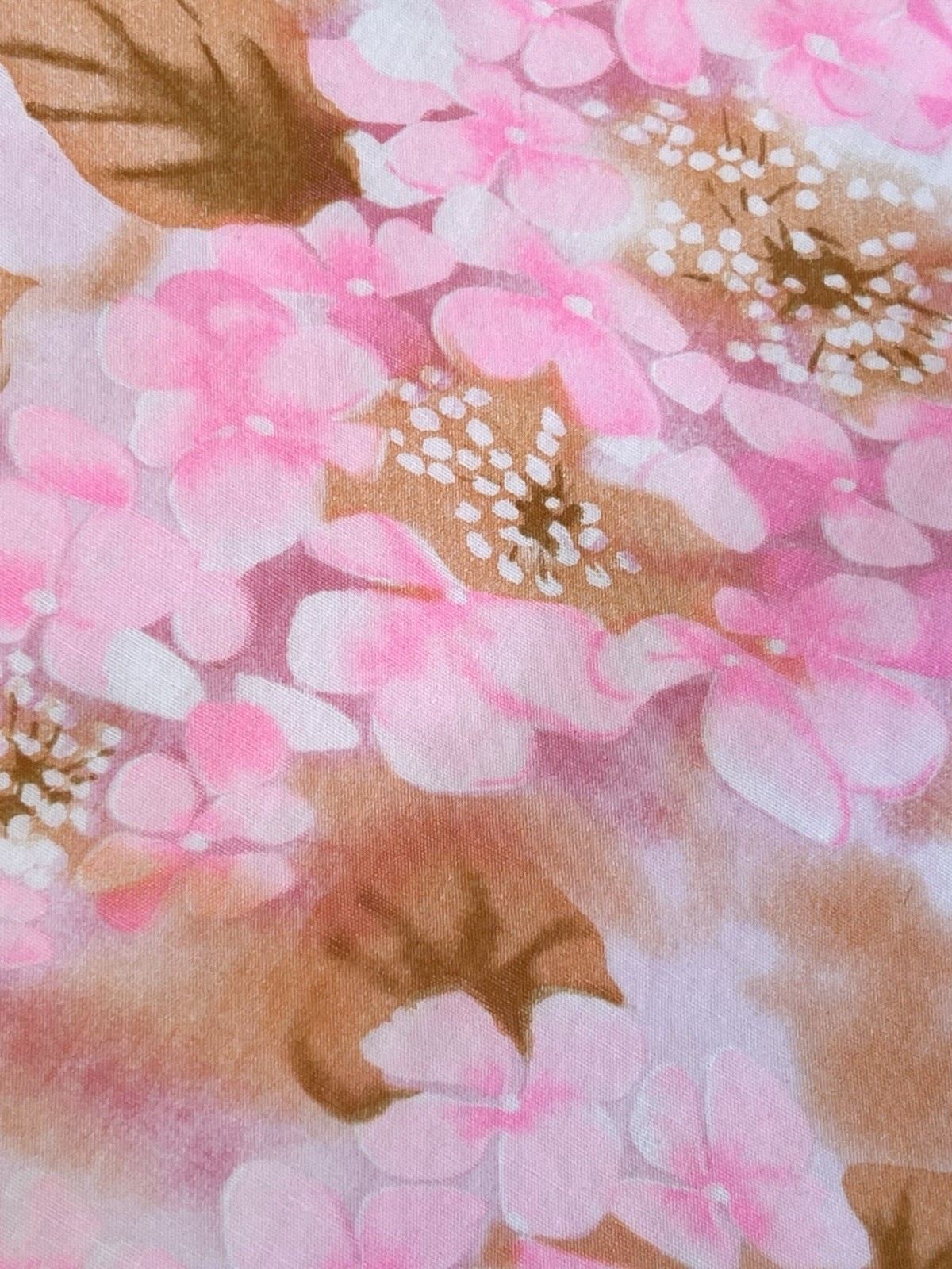 50s 60s Glamour Hostess Gown Floral Cotton Dogwood Print Fredericks of Hollywood