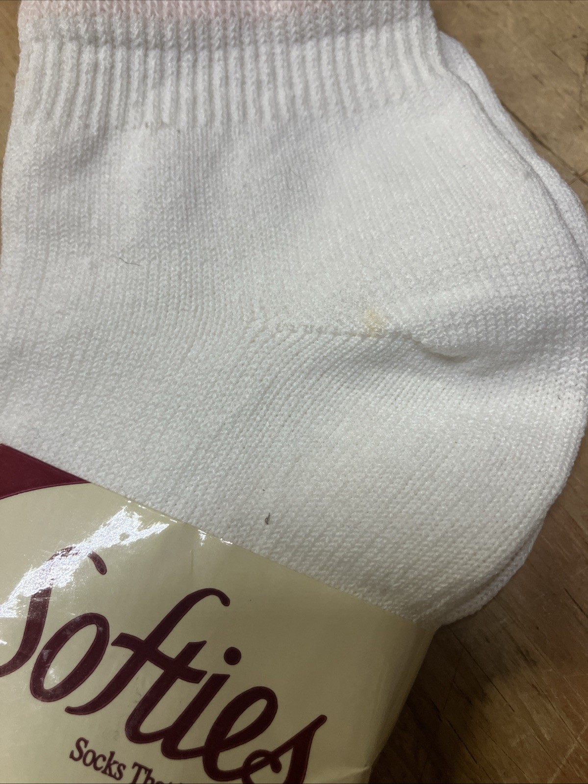 Vintage Softies Ankle Socks Pink Trim MicroSupreme Nylon Blend 6 Pair New 9-11