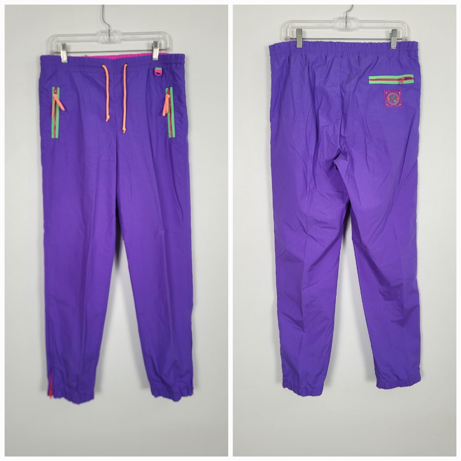 Vintage Skyr Sportswear Neon Windbreaker Pants Retro Track Women&rsquo;s Small