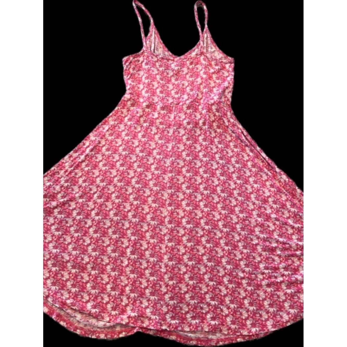 Vintage Joe Boxer Y2K Pink Floral Spaghetti Strap Sundress Size M Mini