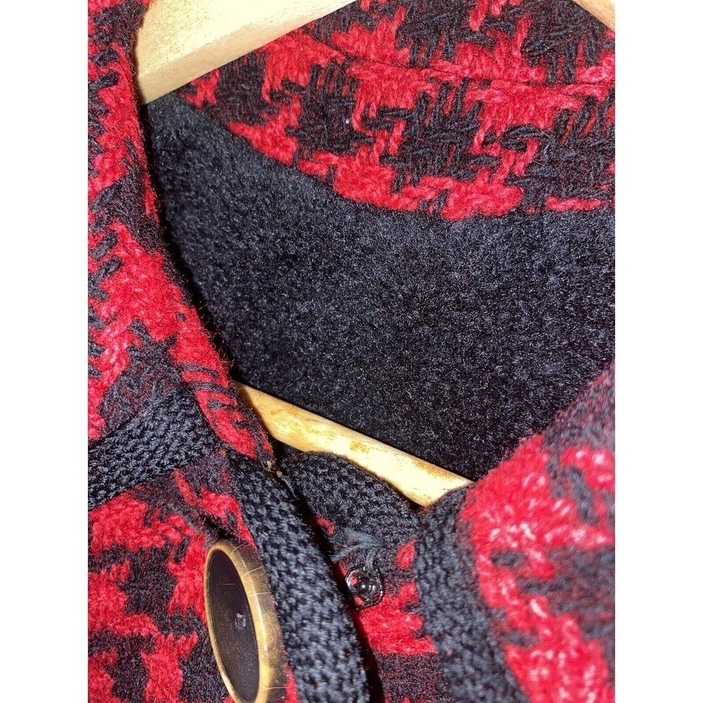 Vintage Betty Rose Coat lined Houndstooth Single Breasted 44&Prime; chest M/L