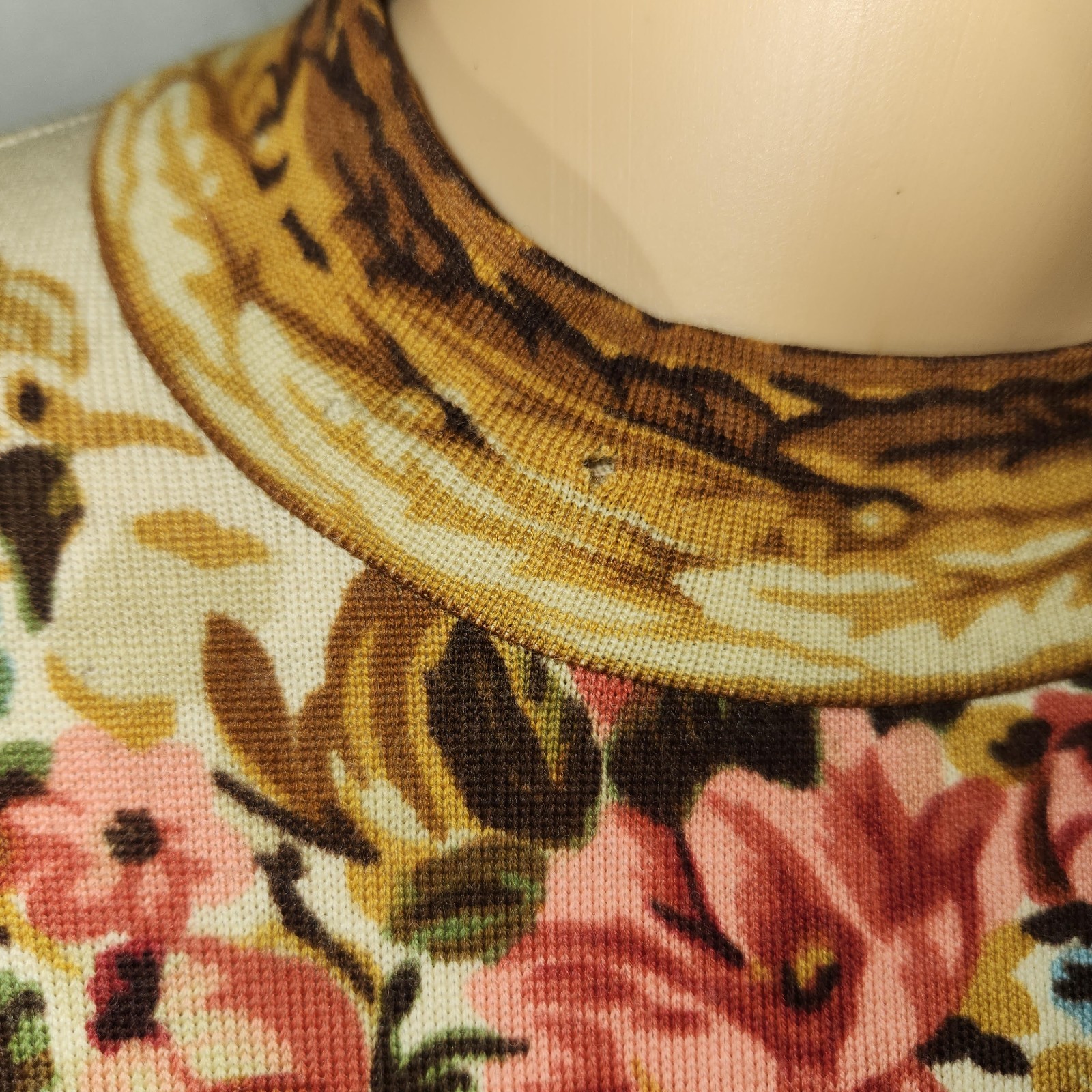 GOLDWORM SIZE 14 MADE IN ITALY WINTER FALL WOOL 1970S DRESS PSYCHEDELIC VINTAGE