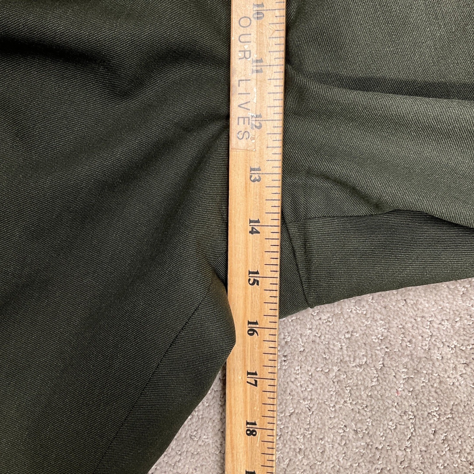 Pendleton Pantsuit Womens 18W Green Corporate Minimalist Preppy Wool USA VTG