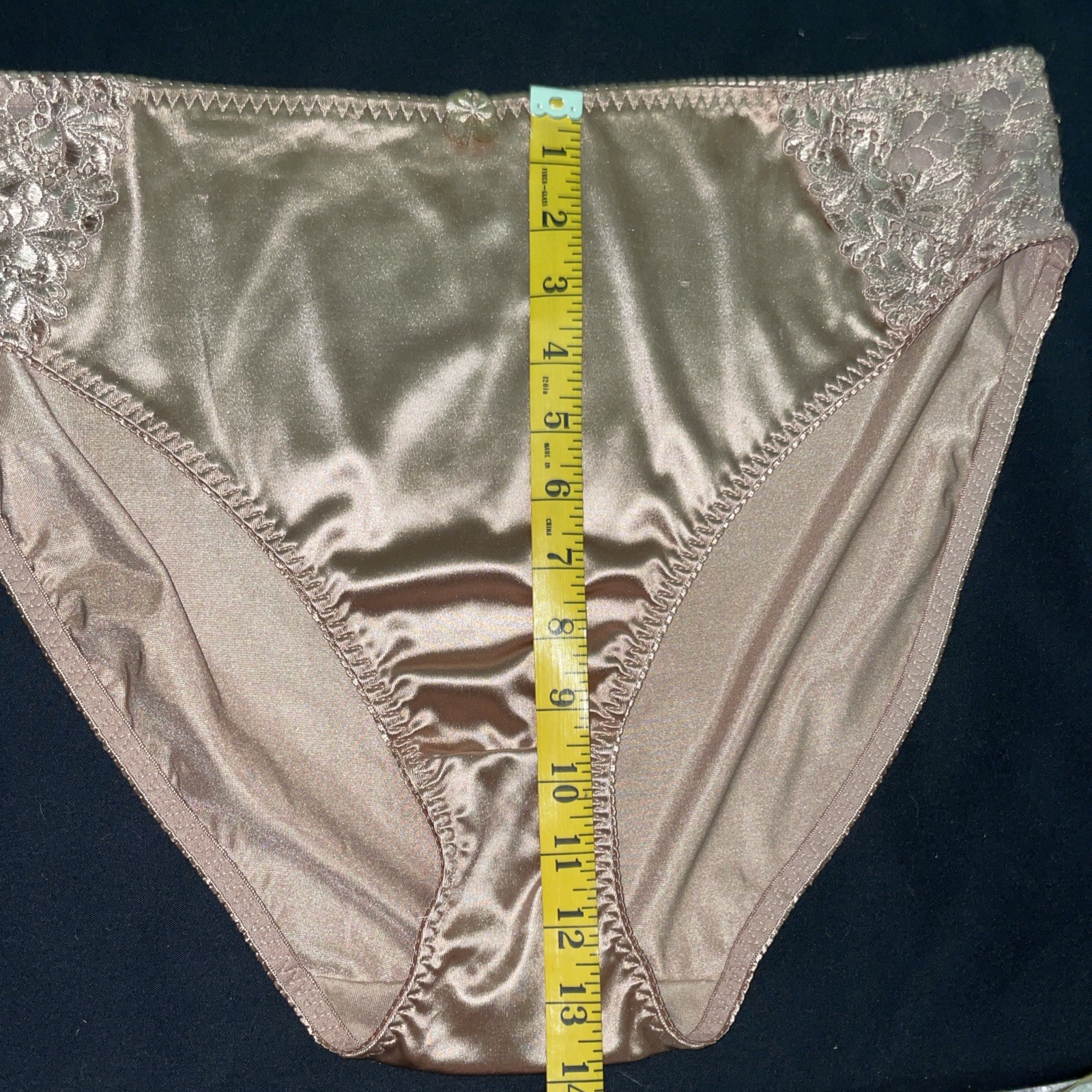 Delta Burke Panties Plus 10/3X Copper Glossy Satin Second Skin VTG hi-cut Sissy
