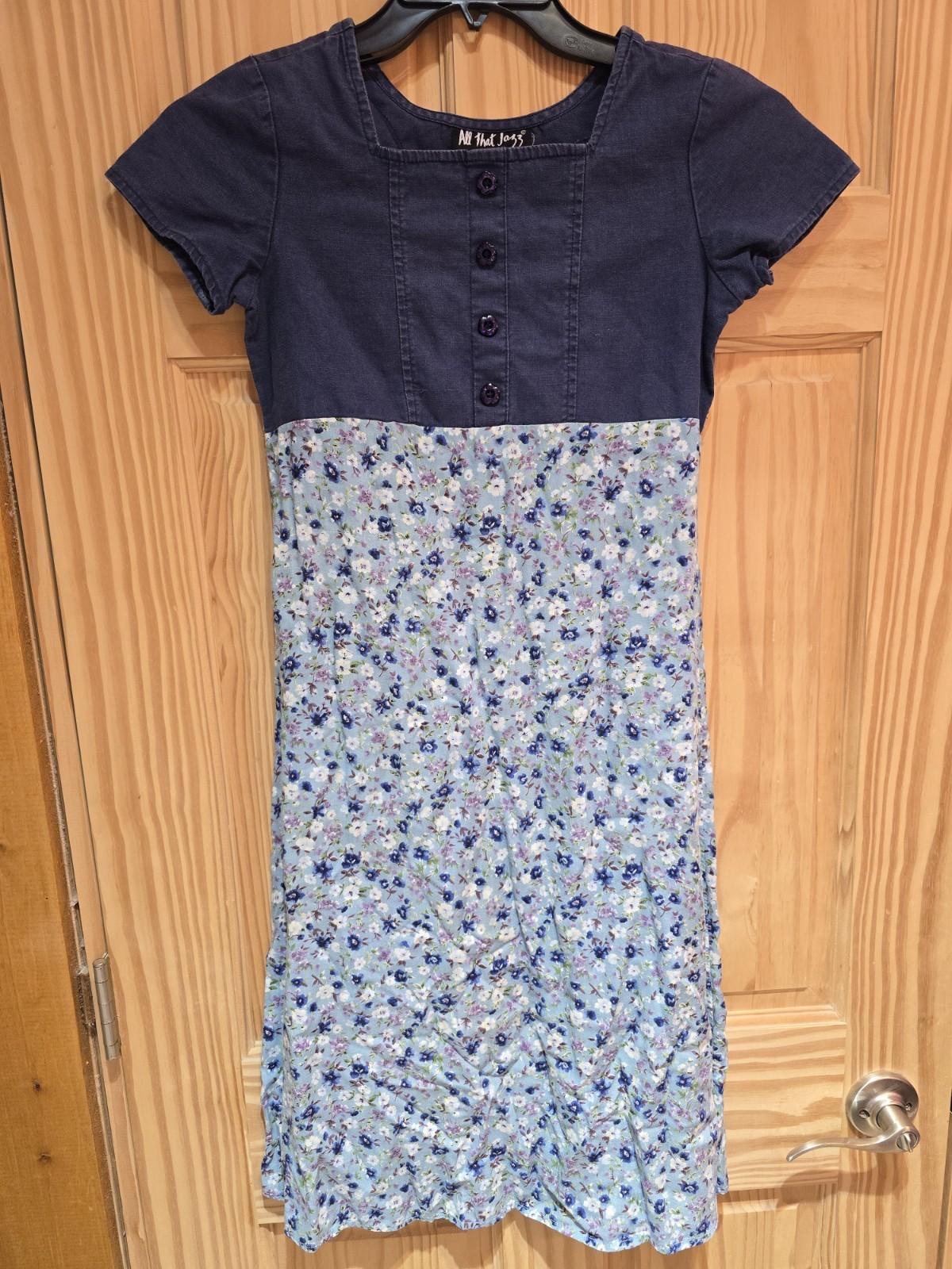 All That Jazz Dress Vintage Girls&rsquo; Size 14/16 Floral Buttons