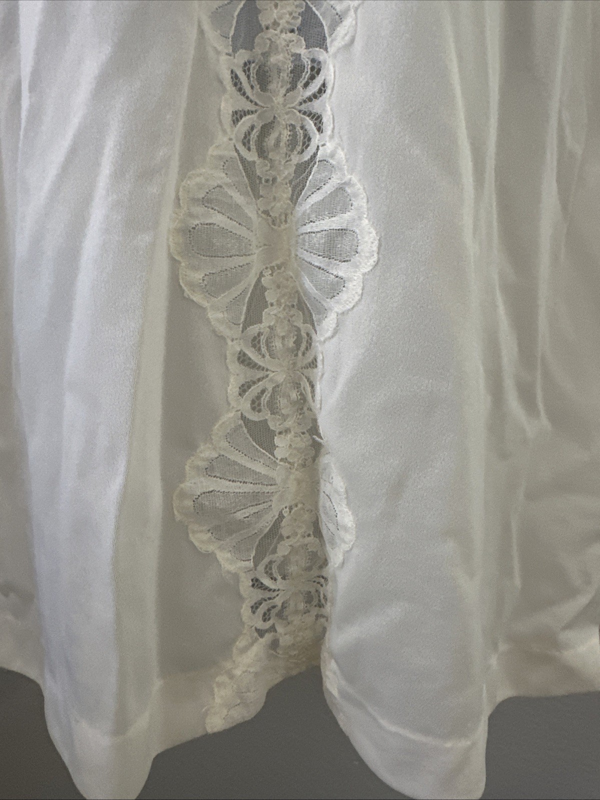 Vintage EMILIO PUCCI Formfit Rogers Ivory Lace Sleeveless Nightgown Medium