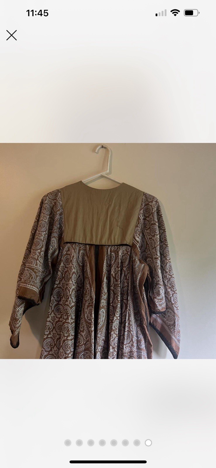 Vintage 1980s Opus By Diana Cotton Caftan Maxi Dress