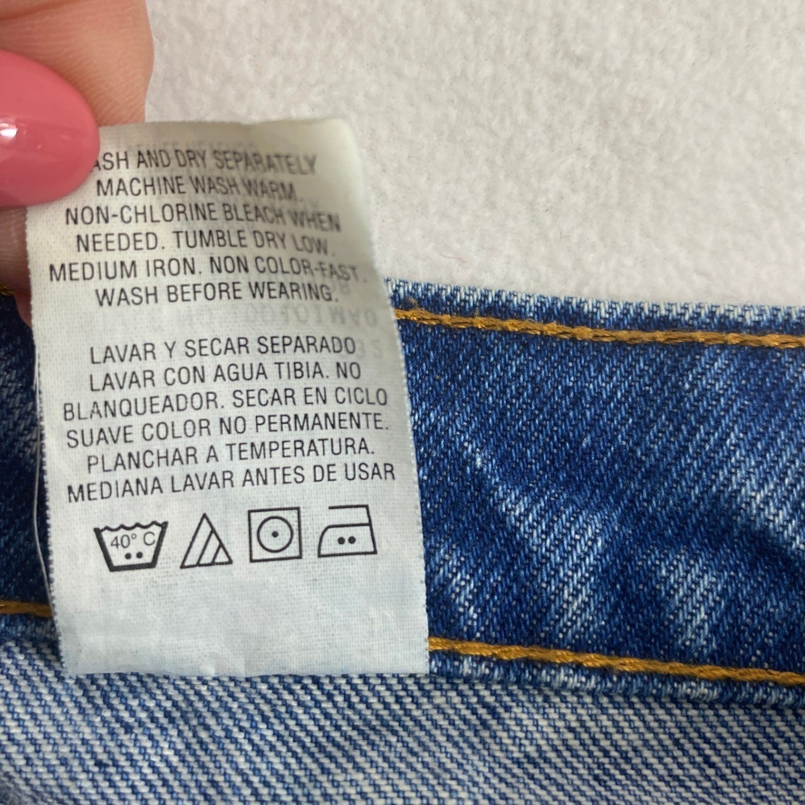 Jordache Vintage Jeans Junior 3/4 Mid Rise Straight Leg Blue Jeans 100% Cotton