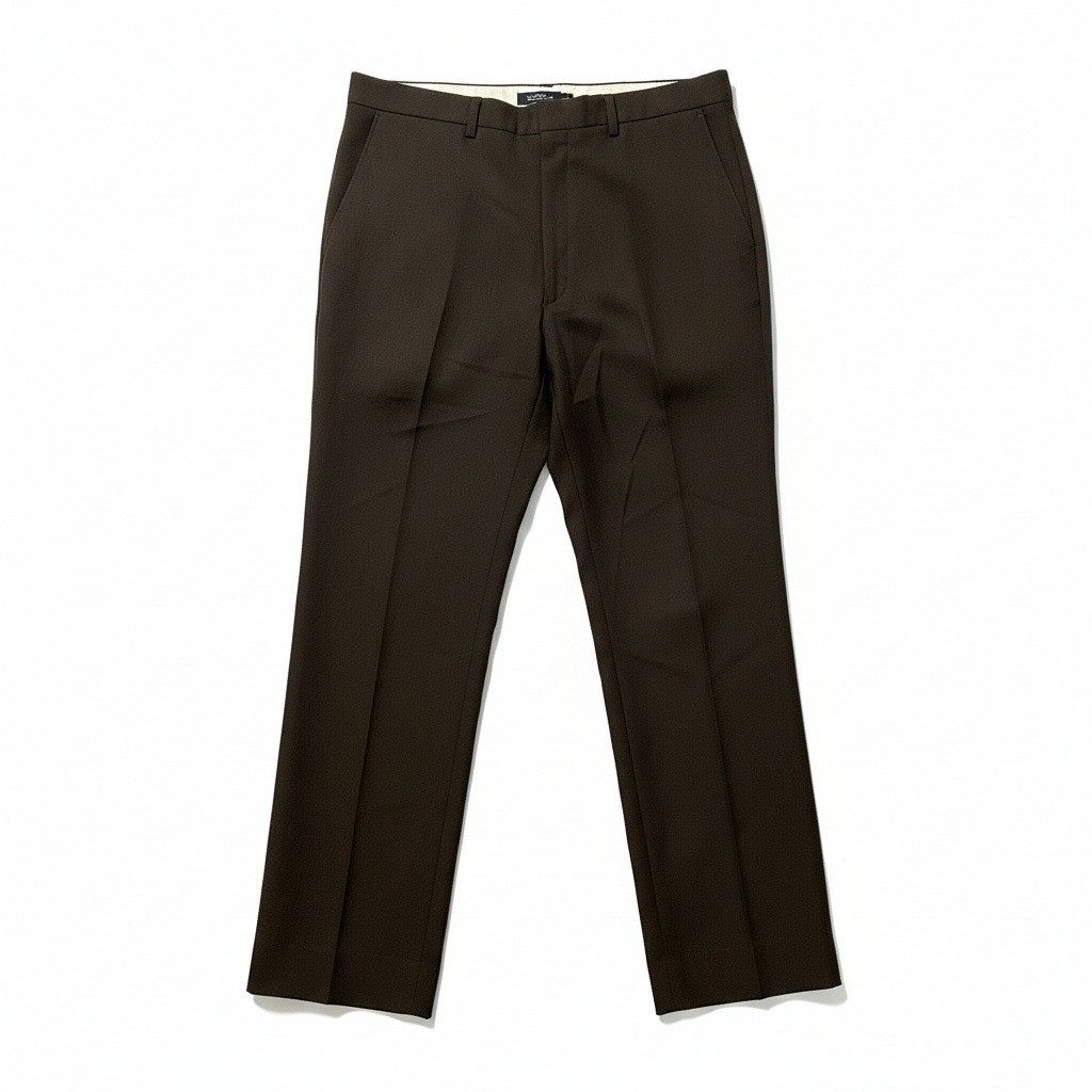 Haggar Brown Vintage Straight Leg Dress Pants, Flat Front Slacks, Woman&rsquo;s 2XL