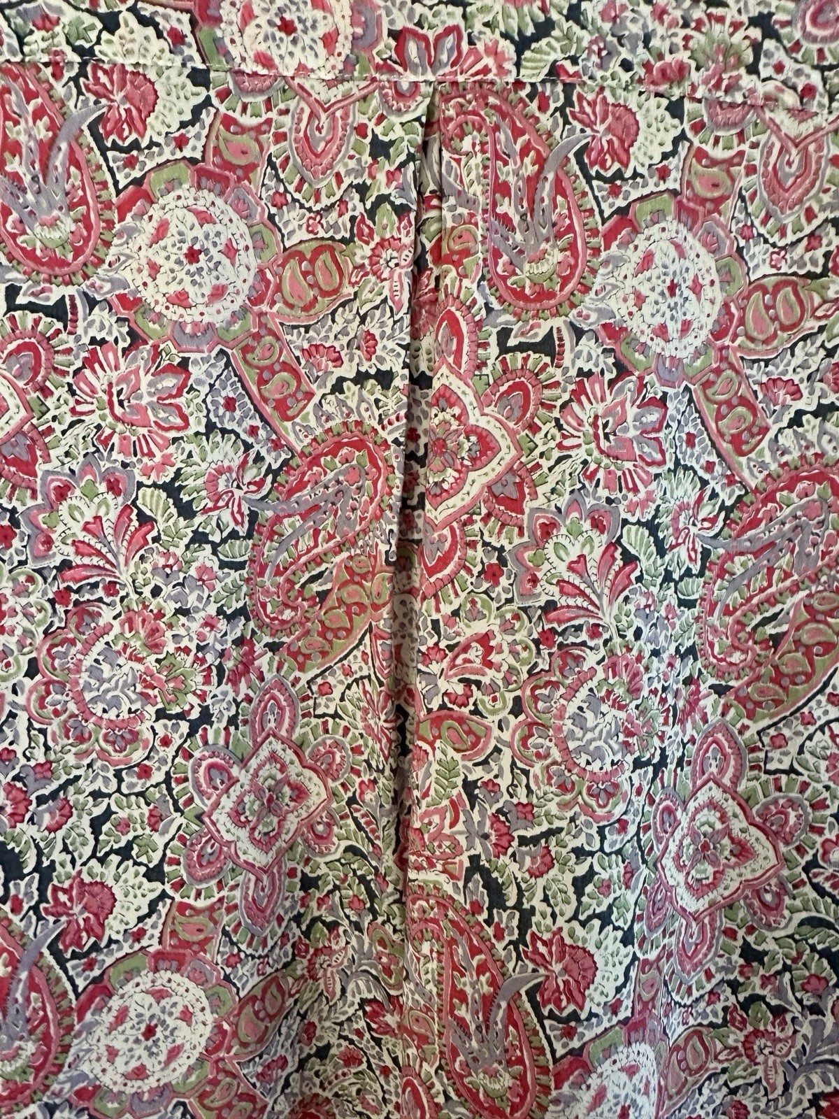 VTG Cacharel SzM Cotton Pink Floral Paisley Shirt La Chemiserie France 80s