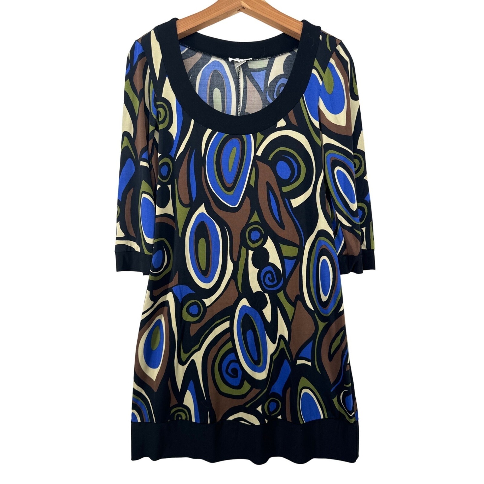 Vintage Harolds Dress Sz S Mid-Century Modern Artsy Groovy Slinky Knit RetroFAB