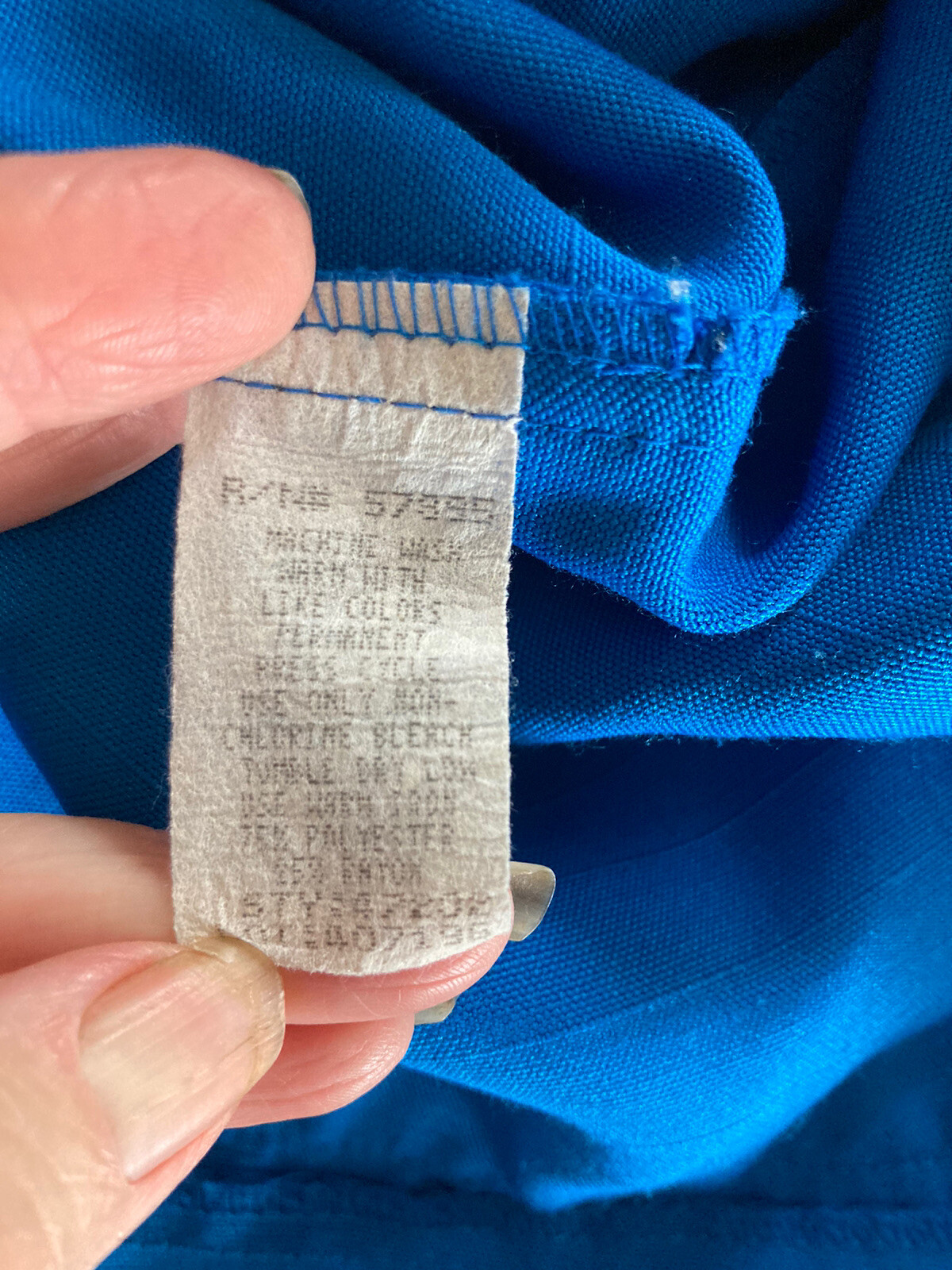 16 Blue Blazer Classic 80s Rayon jacket 1-button Notched collar blazer pockets