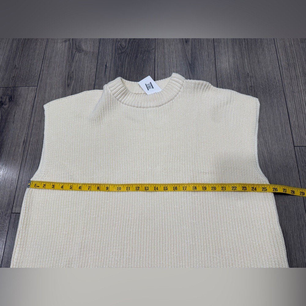 NEW Frank & Eileen Montecito Italian Sweater Vest Cream Size L