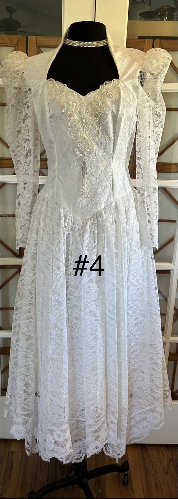 Lilia Smitty Wedding Dress 7/8 Exclusive Prairie Western Lace White Vintage NEW