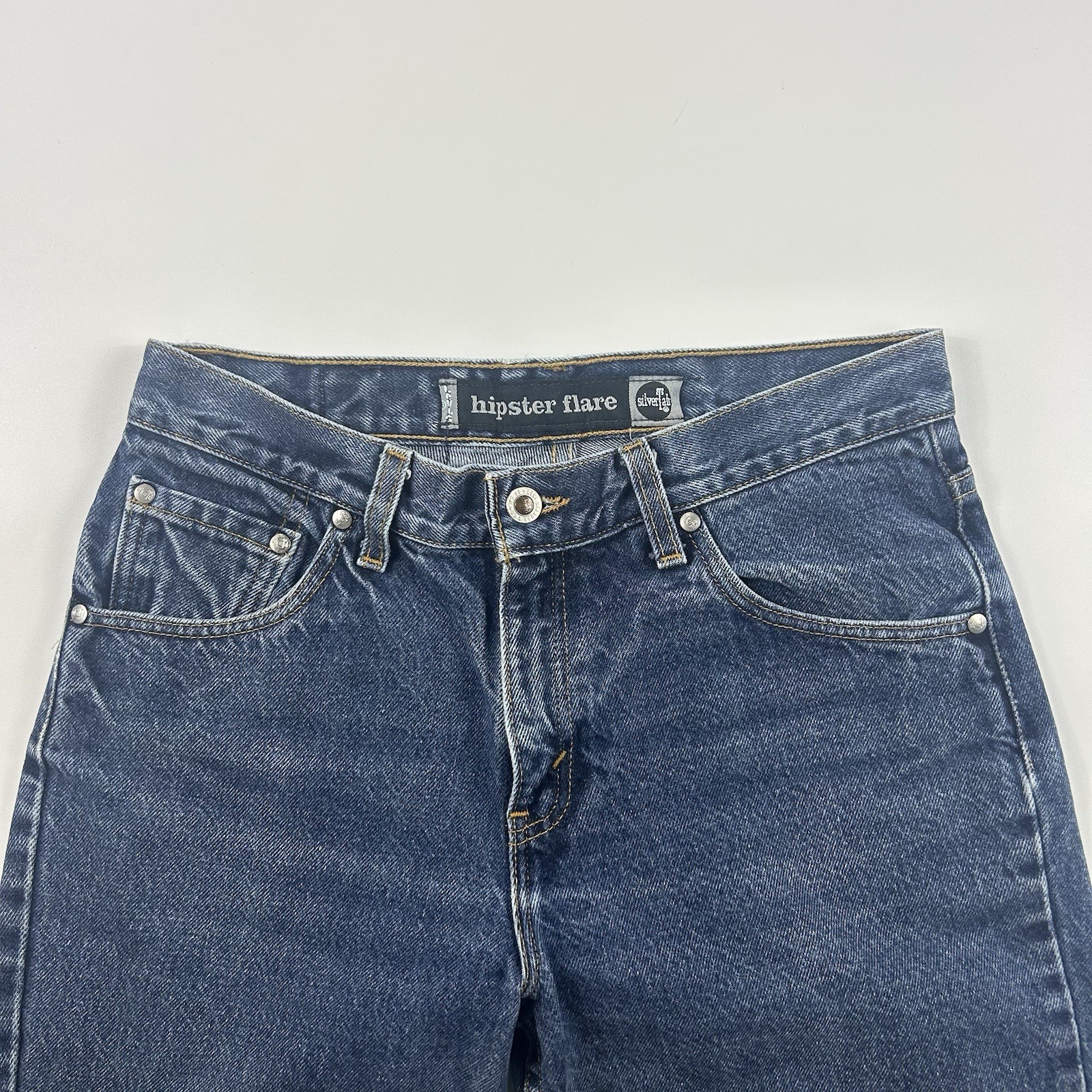 Vintage Levi’s SilverTab Hipster Flare Jeans Women’s 7 Juniors Y2K Blue 1998 90s