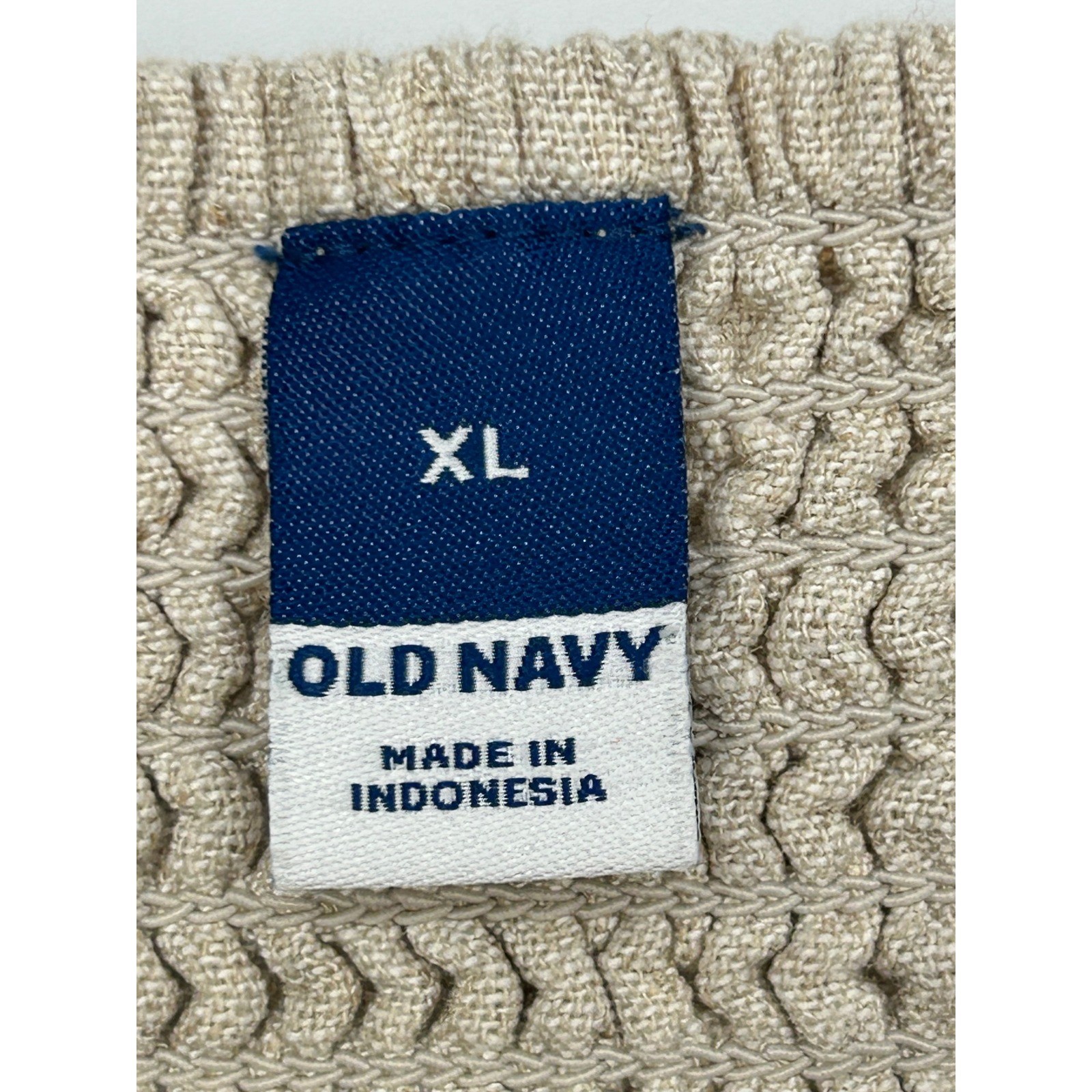 « NWT » Old Navy Linen Square Neck Smocked Back Tank Dress Size XL Neutral