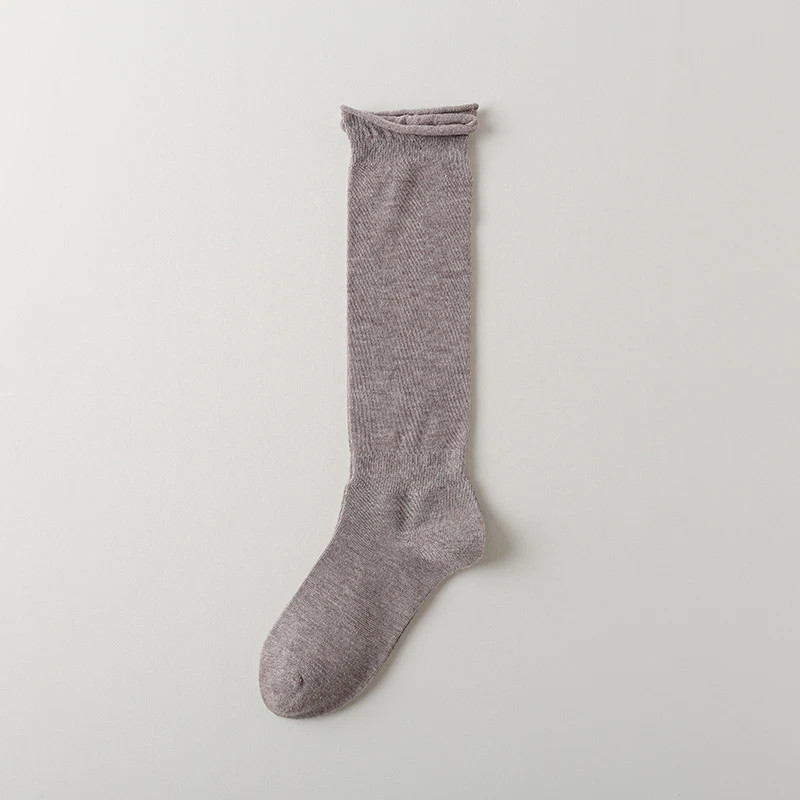 New Ultra Fine High-end Wool Women&rsquo;s Cuff Socks Lightweight Warm Elegant Roll