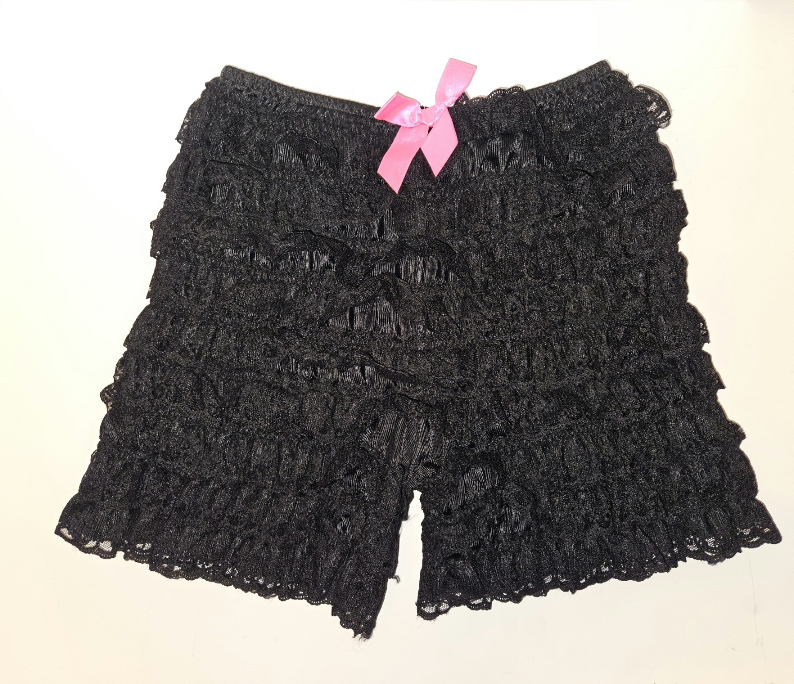 Hot Topic Black Lace Pettipants Bloomers Ruffle Shorts Lolita Gothic NWT OS