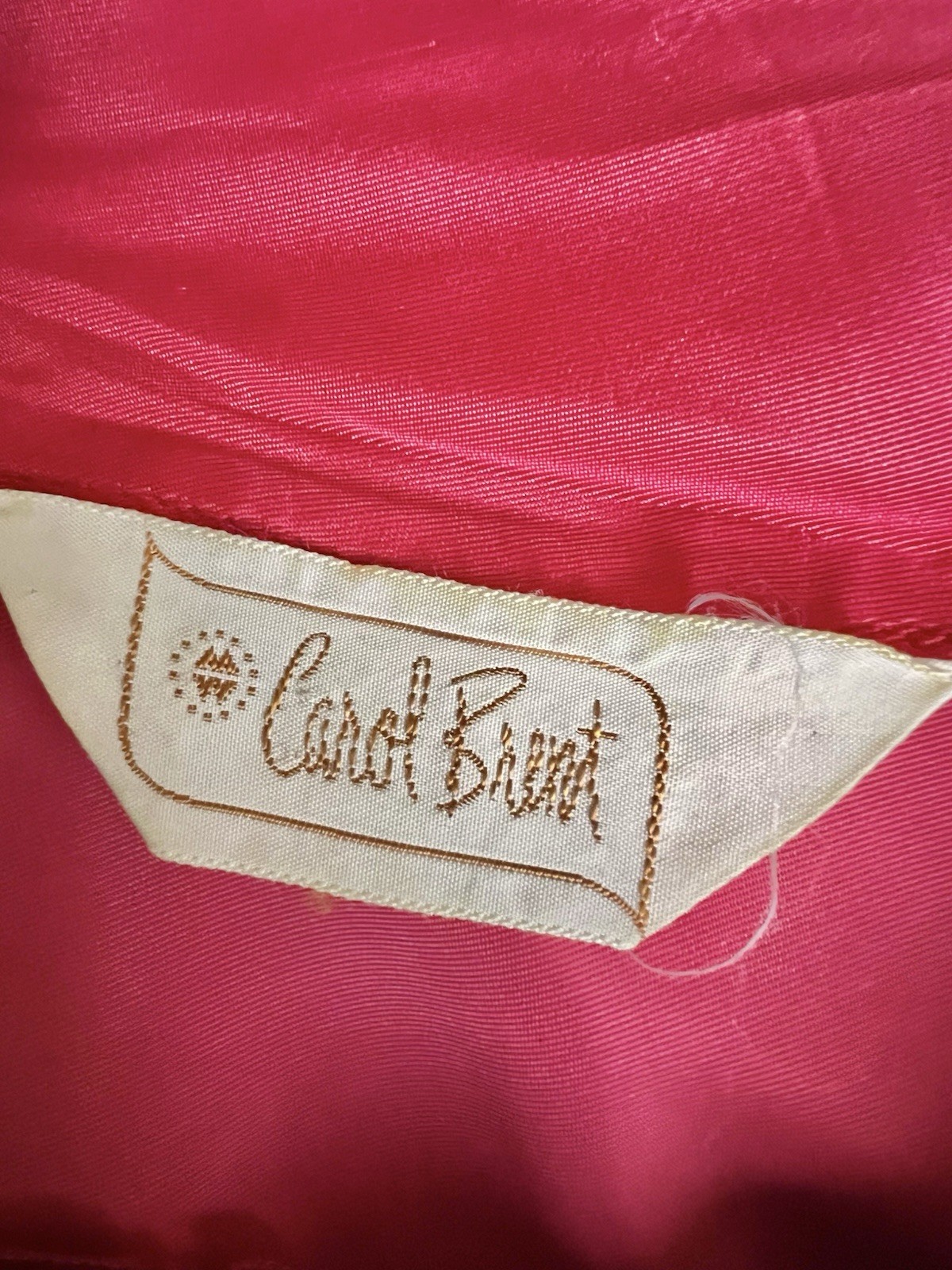 VTG 50s Carol Brent Red Velveteen Cocktail Dress XS/S Rockabilly