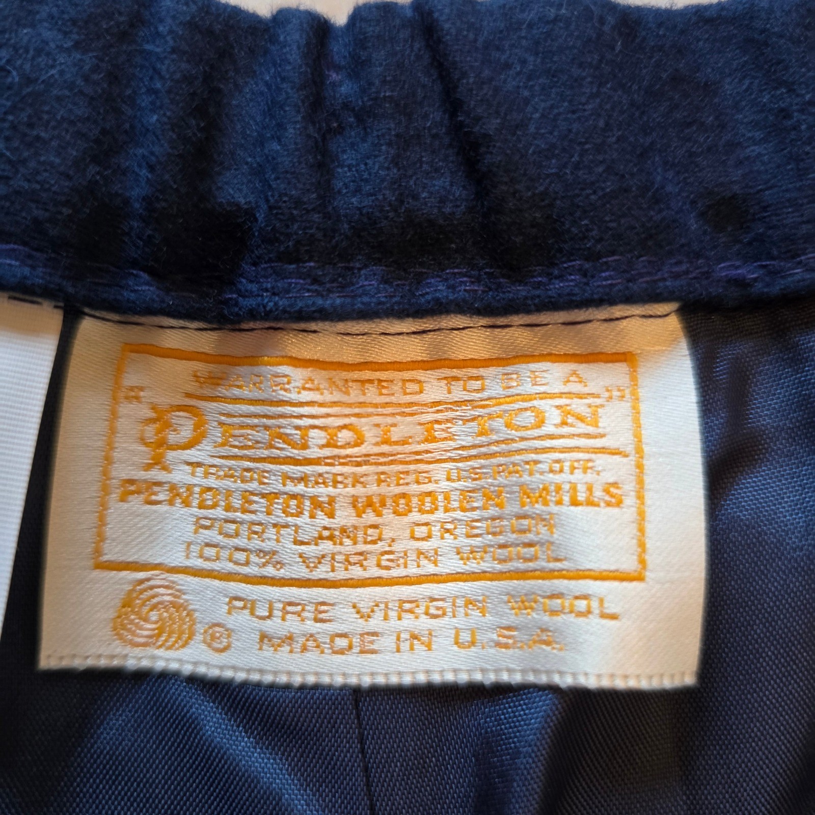 Pendleton Town & Country Womens Navy Blue Virgin Wool Trousers Pants Size 12 NWT