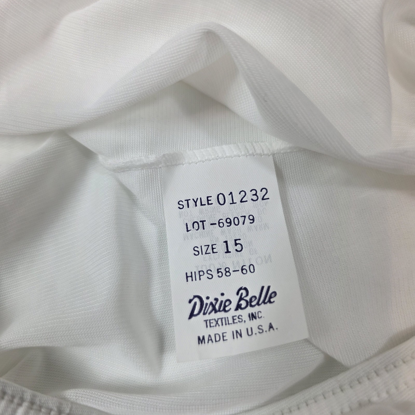Vtg Dixie Belle Scalloped Nylon Full Brief Panties Plus Size 15