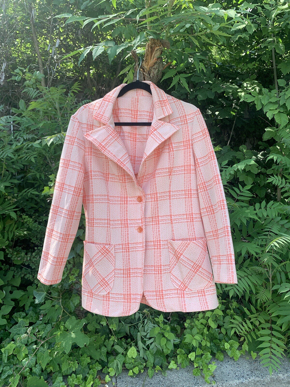 Vintage 1970s Women’s Candy Cane Elle Woods Suit Jacket