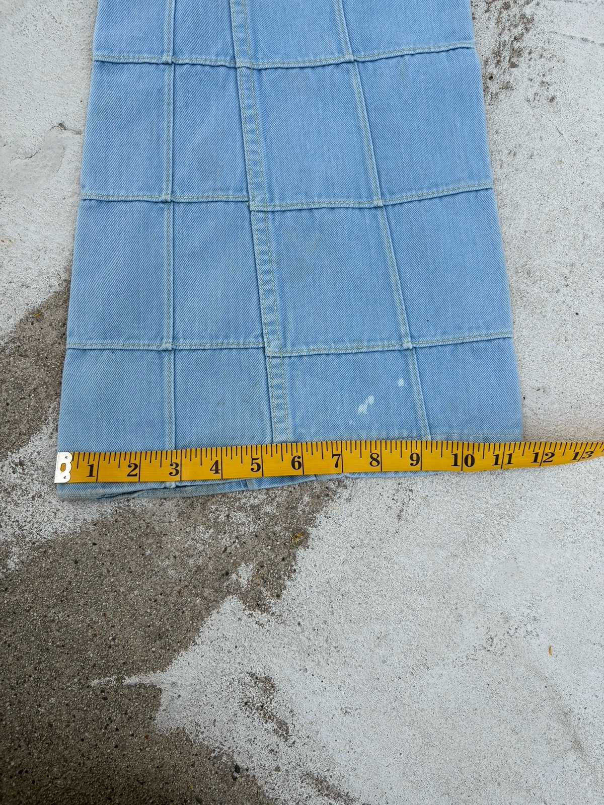 True Vintage Groovy Disco 70s Patchwork Denim Flare Jeans By Branded Lion 28×31