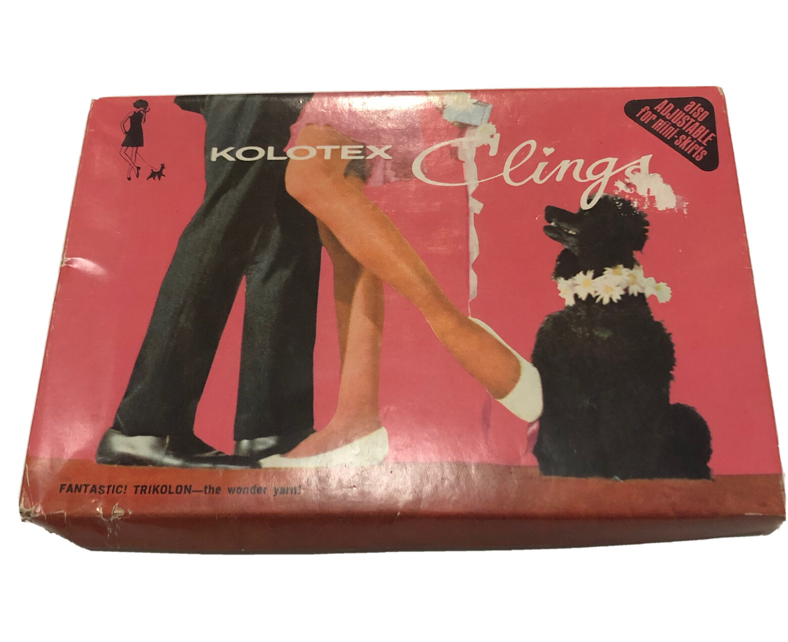 Vintage Stockings 1960s KOLOTEX CLINGS Trikolon Stretch Nylon Glamour Size 8.5/9