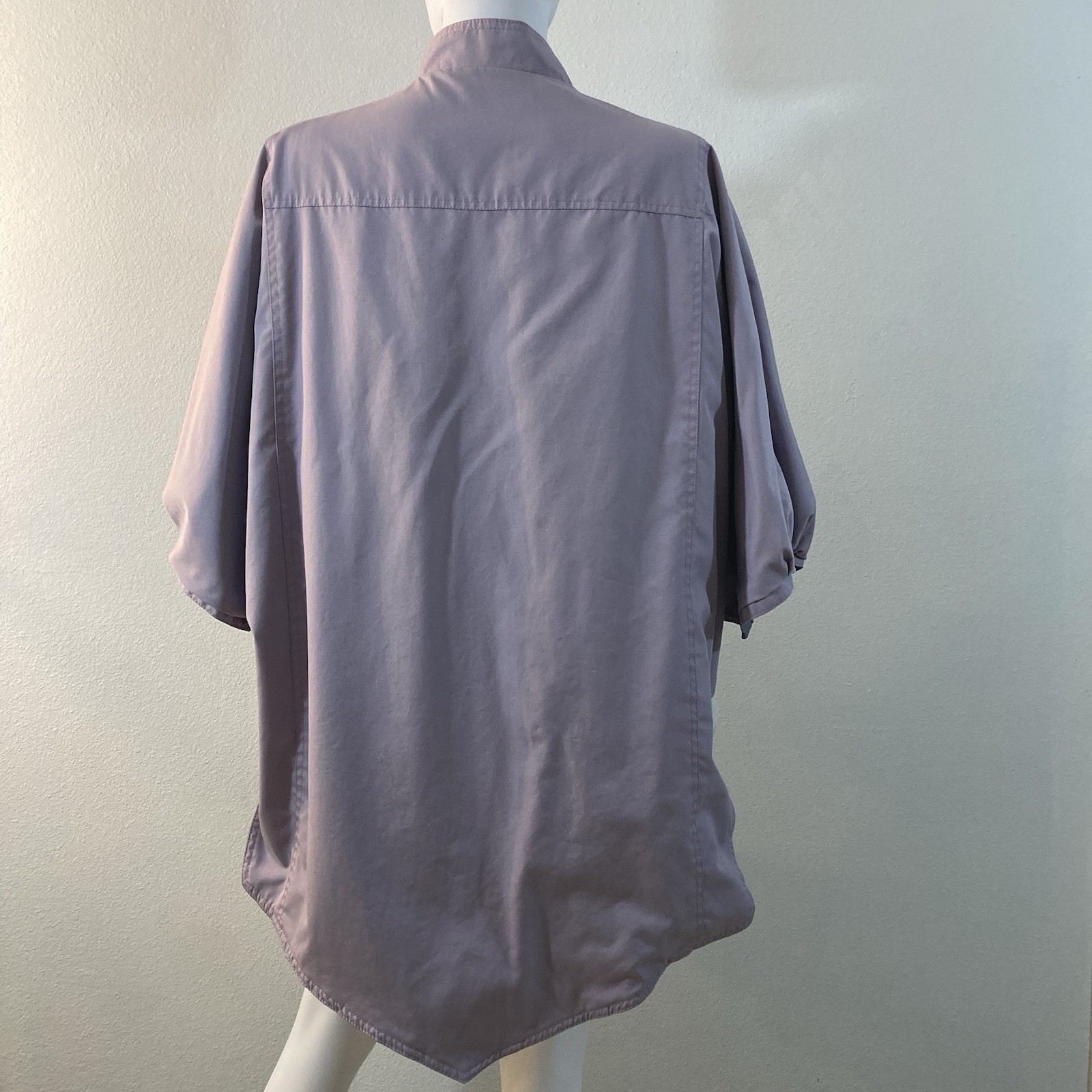 Vintage 1980’s Reversible Cape Poncho One Size High Neck Gray and Lavender