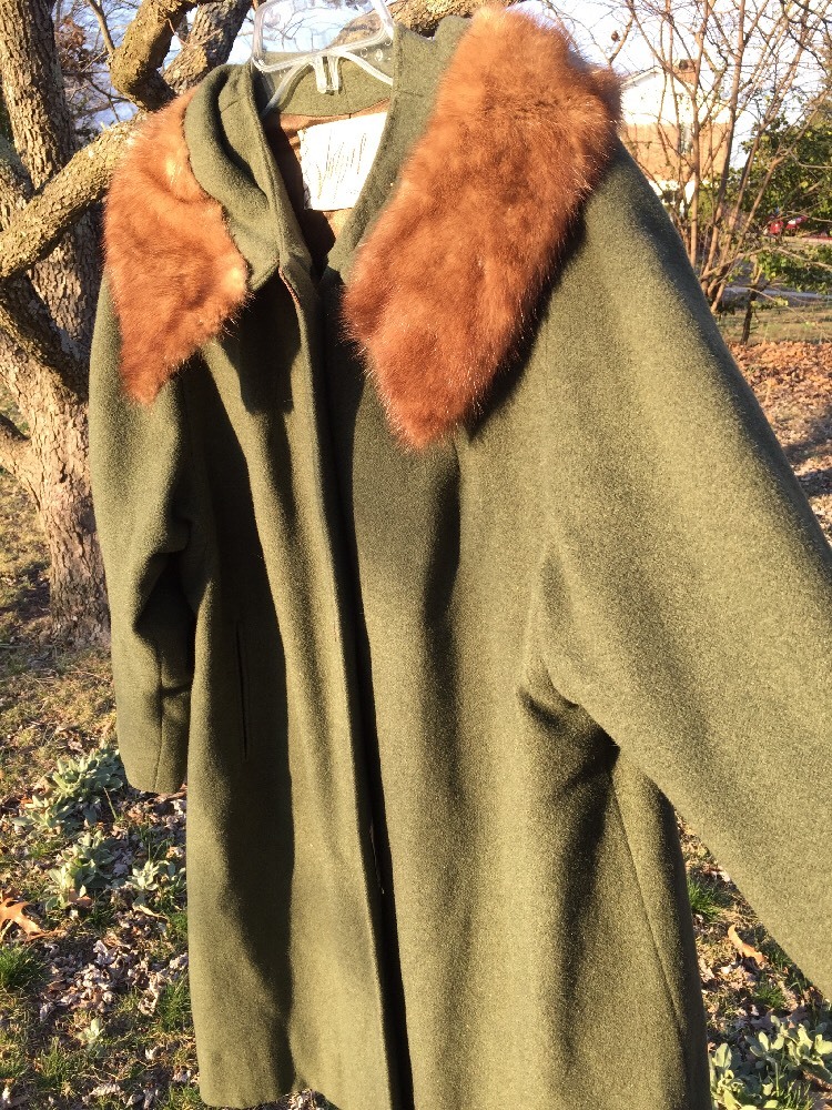 ANTIQUE MINK FUR Coat Blazer Jacket VOGUE Womens Sz 12 14 Arm Lengh 21.5 Bust 22