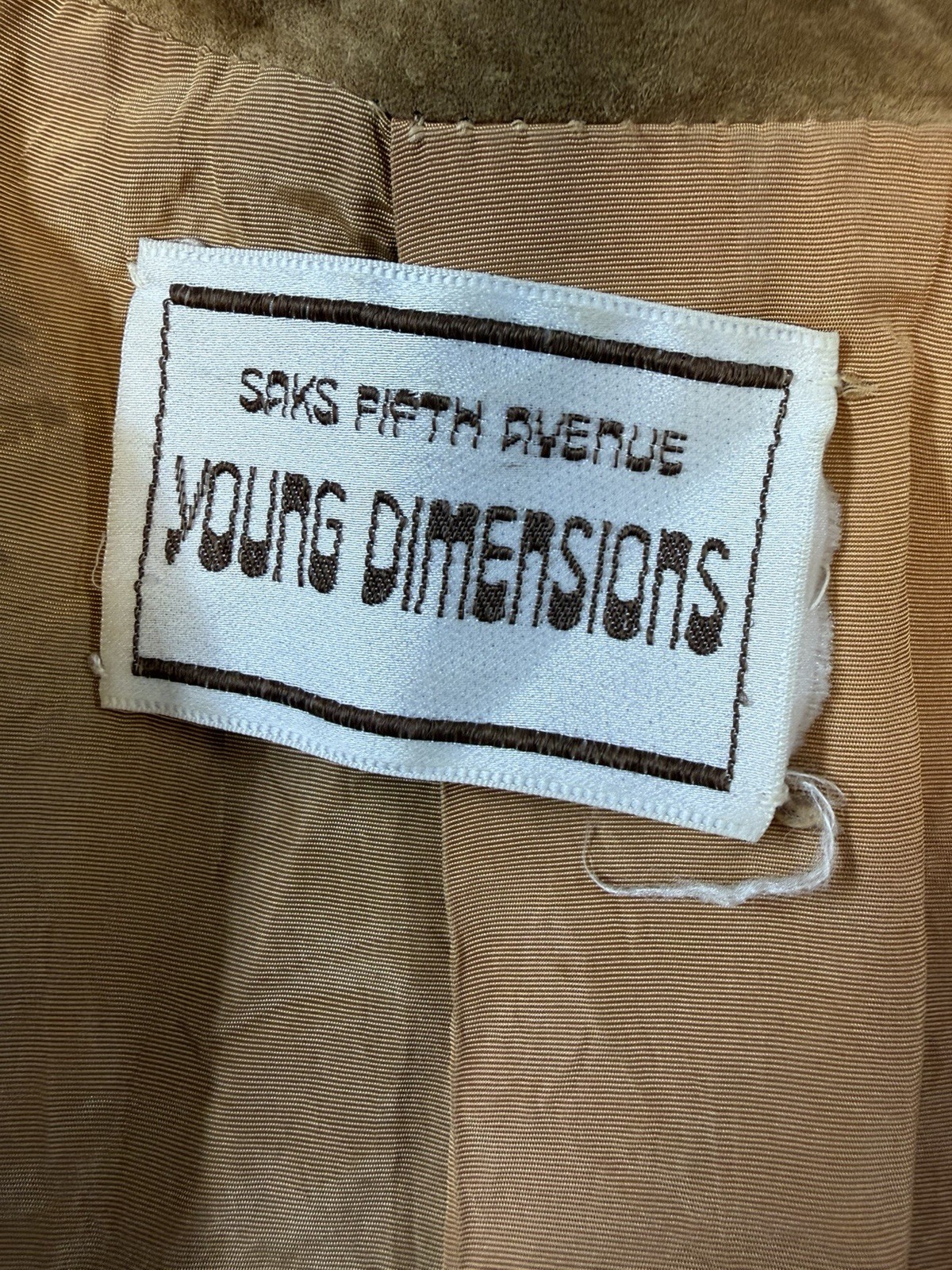 Vintage SAKS FIFTH AVE Young Dimensions Wrap Ultra Suede ? Trench Coat Tan Color