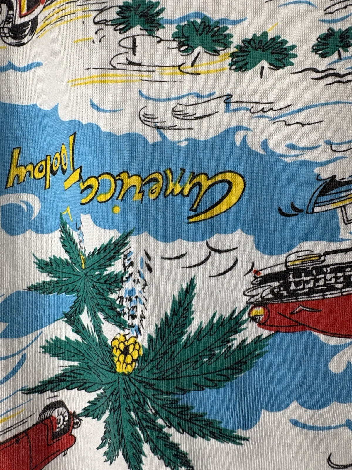 Vtg 80&prime; Instant Glamour Limited Express Cotton Graphic Tee Holiday Motel Cars M