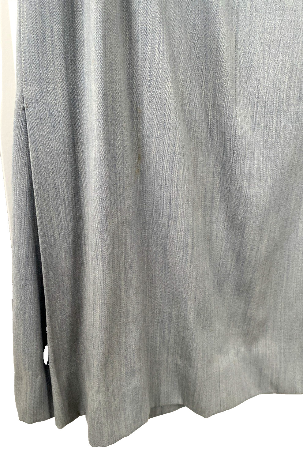 1940s Vtg Swansdown Gray Wool 2 Pc Suit Button Jacket & Skirt Nipped Waist OOAK